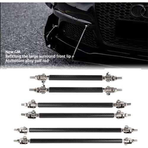 100mm/150mm/200mm Adjustable Racing Front Bumper Lip Separator Rod Strut Tie Rod Support Kit To Save Drilling Car Accessories