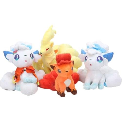 15-33cm Anime plush dolls Vulpix Ninetales Alola Vulpix Alola meowth Stuffed Plush Dolls