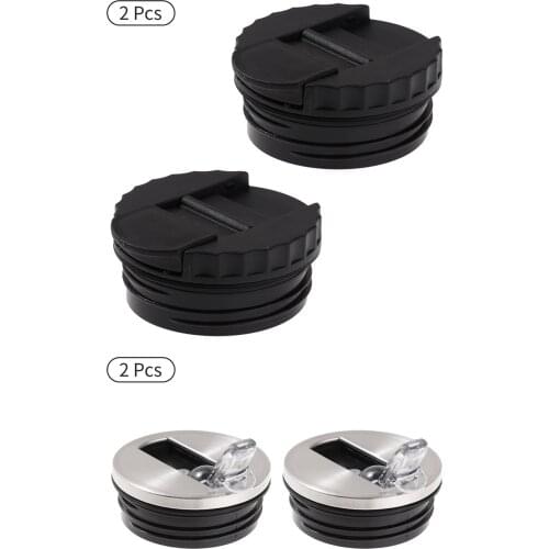 2Pcs Plastic Vacuum Bottle Flip Lids Silicone Sealing Spill-Proof Splash Resistant Straw-Friendly Flap Cover For Insulation Cup