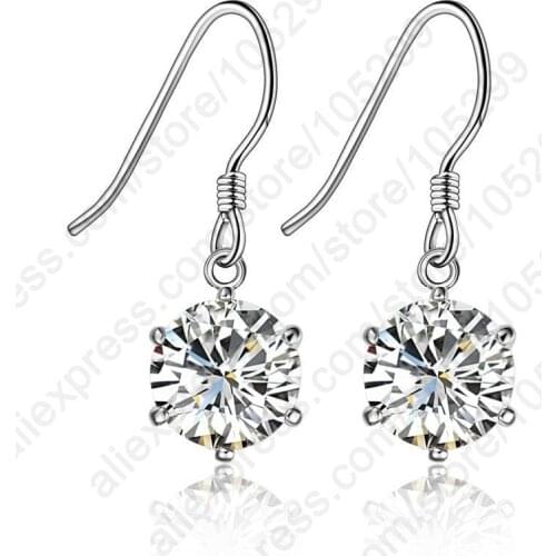 2020 Wholesale Romantic Austria Crystal Drop Earrings 925 Sterling Silver Drop Earrings Women Gifts