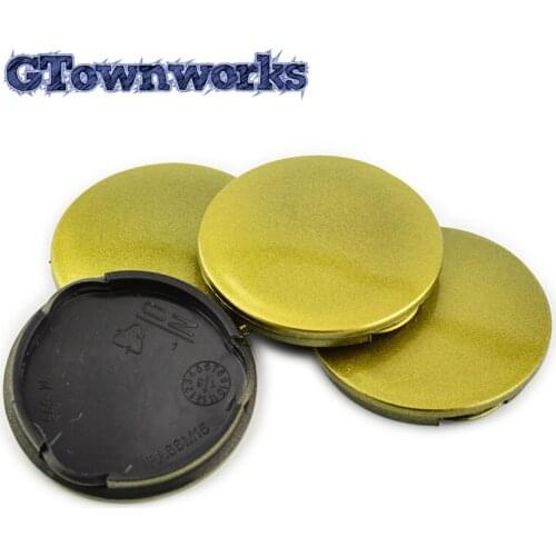 4pcs 62mm Car Wheel Center Hub Caps Golden M595 81310401 81310436 for PCD inset +55 5-108, 5-112 - 120 SL-3/PCD 5-108〜120.65