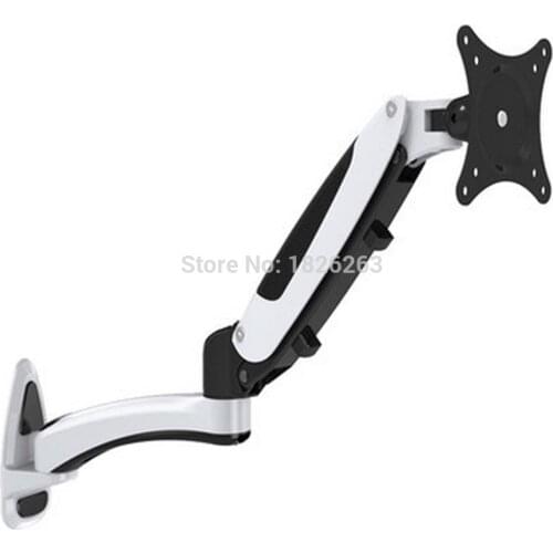 Aluminum Gas Spring 360 Degree Full Motion 15"-27" LCD Monitor Holder TV Wall Mount Bracket Arm Height Adjustable Monitor Mount