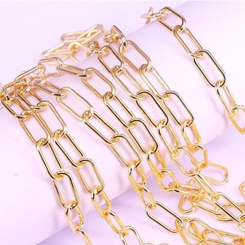 5Meters ,High quality Gold color retention Chain for jewelry making Color retention chain necklace lady Handmade jewelry