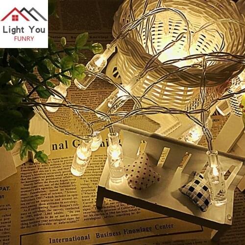 20 LED XO wine bottle light string 2.3 m Halloween interior Decorative light string