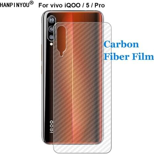 For vivo iQOO 5 Pro 5G Durable 3D Anti-fingerprint Transparent Ultra Thin Carbon Fiber Back Skin Film Rear Screen Protector