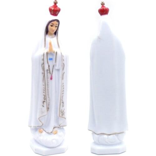 17cm Virgin Mary Icon Sculpture Catholic Relic Rose Fatima Statues Home Decor Church Family resin Religious Figurine