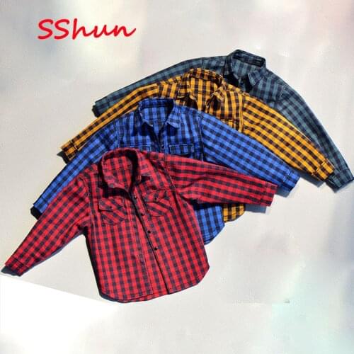 1/6 Scale Female Trending Plaid Shirt Jacket Top Soldier Model Accessories Clothes For 12'' Action Figure Body DIY