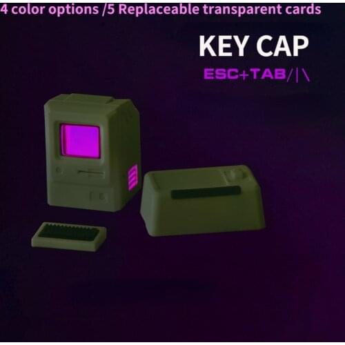 Classic Retro Apple Mac Designer Hat Mechanical Keyboard Keycaps Personalized Cute Keycaps Translucent Keycaps