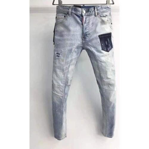 Men Jeans Pencil Pants Motorcycle Party Casual Trousers Street Clothing 2021 Denim Man Clothin A389