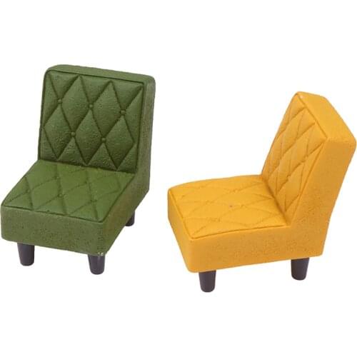 New 1/12 Dollhouse Miniature Accessories Mini Resin Stool Simulation Chair Sofa Furniture Model Toys for Doll House Decoration