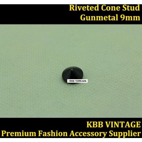 Wholesale 9mm In Gunmetal Punk Metal Riveted Cone Stud For Leather Craft/Bag/Shoe/Clothing/Cap/Jacket