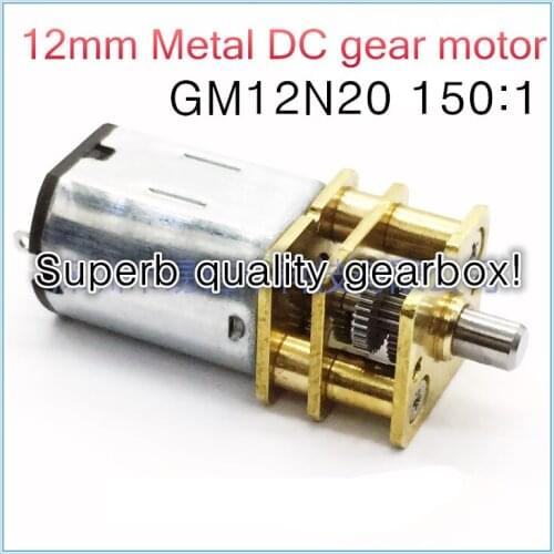 Superb quality gearbox! 12mm metal DC gear motor,GM12N20 150:1