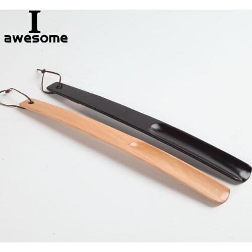 1pc 38cm Professional Wooden Shoe Horn Flexible Long Handle Shoehorn Useful Shoe Lifter Professional Shoe Spoon Home Wood Tools