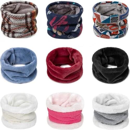 URDIAMOND Fashion Winter Scarf Women Men Soft Warm Ring Scarf Scarves Unisex Knitted Neck Snood Plus Velvet Neckerchief