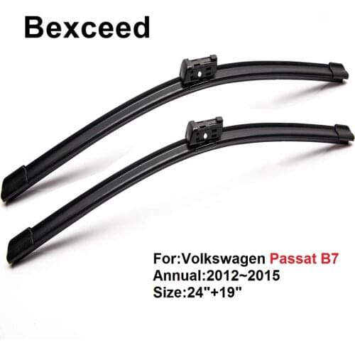 Wiper Blade for Volkswagen Passat B7 Car Windscreen Bexceed of Windshield 24"+19" 2012 2013 2014 2015