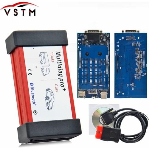 Hot Selling Multidiag Pro+ TCS OBDII interface Scanner 2014 R2/3/2015.R3/2016.R1 CAR/TRUCK Diagnostic tool 2 Blue board Keygen