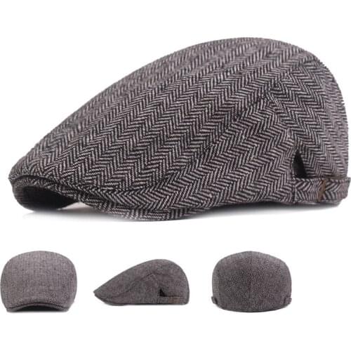 Male Casual Retro Cap Female Sun Hat Men Cotton Adjustable Waiter Hat Spring/Autumn Beret Cap for Women Newsboy Detective Cap