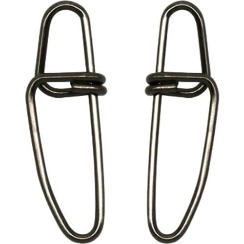 50pcs Stainless Steel Hook Fast Clip Lock Snap Swivel Solid Rings Safety Snaps Fishing Hook Connector Fishing accessories 6006