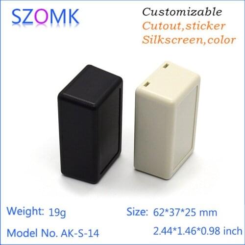 10 pcs, 62*37*25mm szomk project box electronic case plastic housing for PCB abs plastic enclosure small plastic box