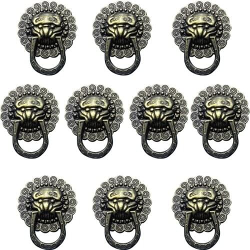 10Pcs Decorative Handle Cabinet Pull Tin Alloy Handle Furniture Knobs for Home Drawer Furniture