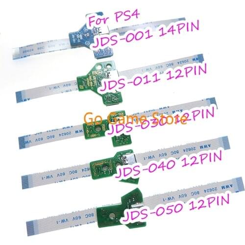 100sets For PS4 Controller Charging Port Socket Circuit Board For 12Pin JDS 011 030 040 055 14Pin 001 Connector
