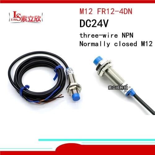 2PCS/5PCS NEW M12 proximity switch FR12-4DN DC DC24V 3-wire NPN normally on detection distance is 4mm