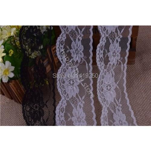 200yards Handicrafts Embroidered Net Lace Trim Ribbon