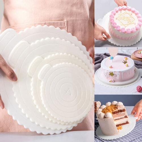 4/6/8/inch Reusable Round Mousse Cake Boards Paper Cake Base Cupcake Dessert Tray Home Wedding Birthday Party Cake Trays