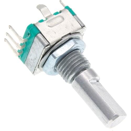 5pcs Rotary encoder,code switch/EC11/ audio digital potentiometer,with switch,5Pin, handle length 20mm