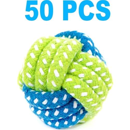 50 Pcs Dog Ball Toys Dogs Chew Rope Toy for Small Pet Dog Puppy Interactive Durable Rope Chewing Toys Chihuahua Dropshipping