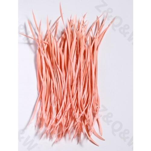 6-8 inch goose silk edge feather 15-20CM dyed orange champagne color DIY craft jewelry earrings performance costume decoration