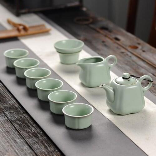 9pcs Kung Fu Tea Set Handmade kettles tea cups Chinese Ceramic Tea set Exquisite porcelain Ceramic Chinese Gift