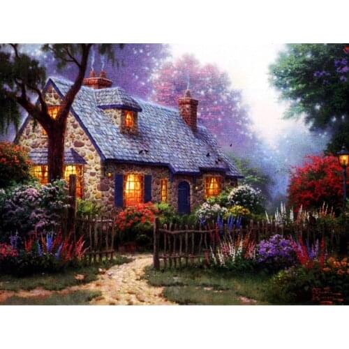 LaoJieYuan 5D Diy Diamond embroidery Dream house Diamond Mosaic Diy Diamond painting square drill rhinestone pasted full crafts