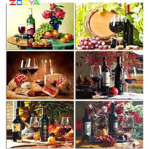 ZOOYA Diamond Embroidery 5D DIY Diamond Painting Fruit & Flowers Cross-Stitch Kits Rhinestone Painting Mosaic Picture sale R1253