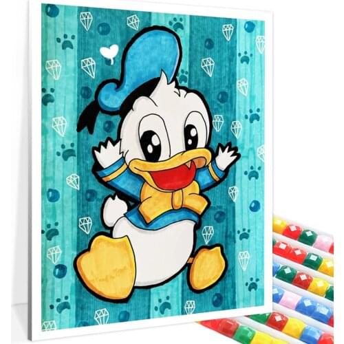 DIY Diamond Painting Disney Cartoon Donald Duck Mickey Square/Round Handmade Mosaic Rhinestone Embroidery Gifts for Children