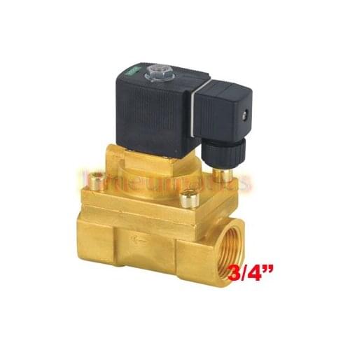 Free Shipping 5PCS/LOT 3/4'' PTFE Guide Solenoid Valve Brass High Pressure Model 5404-06