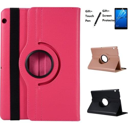360 Rotating Case for Huawei MediaPad T3 10 9.6 T5 10.1 M5 8.4 10.8 M6 10.8 Tablet Funda Cover for Huawei T3 10 Play Pad 2 9.6