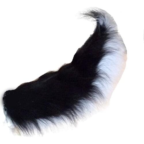 Animal Shiba Inu Tail Black and White Halloween Carnival Party Cosplay Costume Accessories Toys Childrens Party Halloween Gifts