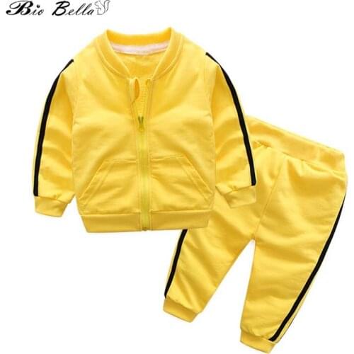 2020 Children Clothing Set Spring Autumn Boys Girls Clothes Kids Sports Suit Zipper Boys Girls Jacket+Pants Kids Clothes Sets