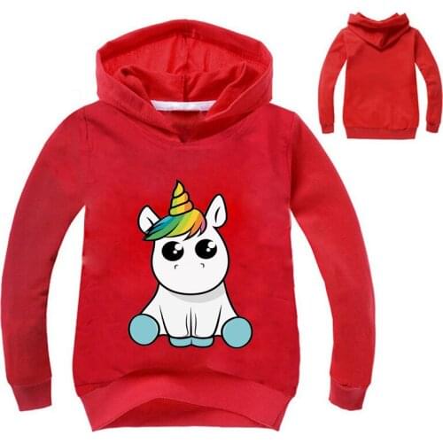 Kid Boys Girls Cartoon Sport Hoodies Top Tees Clothes For Baby Childrens Unicorn Sweatershirt T-shirt Hooded Outerwear Clothing