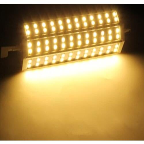 R7S 15W 72 LEDs 5050 SMD Energy Saving Light Bulb Lamp 189mm Warm White 100-240V Replace Halogen Floodlight Drop shipping