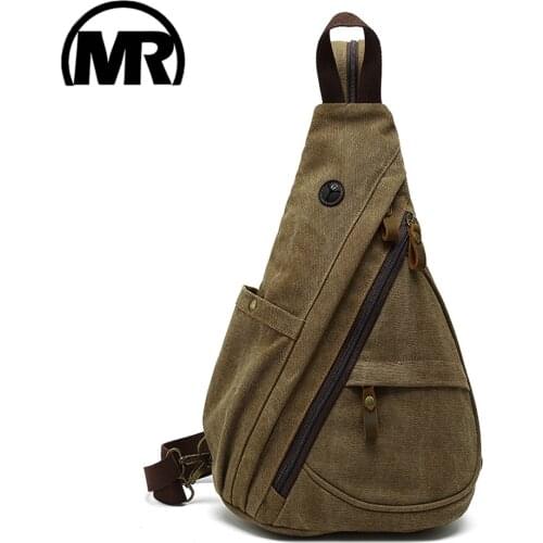 MARKROYAL Canvas Shoulder Bag Crossbody Bag Multifunctional Backpacks Mens Casual Bag Student Chest Bags Dropshipping