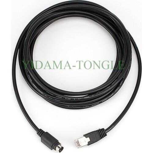 8Pin din to RJ45 RS232 Camera Control Cable for for Sony VISCA Daisy Chain PTZ EVI/BRC/SRG series cameras