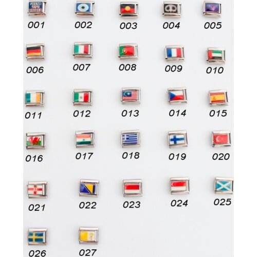 YAAFIL Fashion Couple National Flag Italian Charms Bracelet Men Accessories Men And Women Dating/Anniversary /Party Bracelet