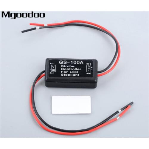 Mgoodoo GS-100A Flash Strobe Controller Flasher Module For Motorcycle LED Flashing Back Rear Brake Stop Light Lamp