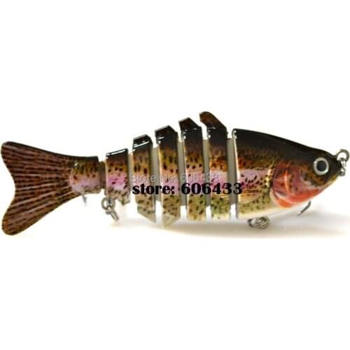 3PCS Deep Sea Multi section Lure Fishing Fish Swing Lures 7 Segment Swimbait Crankbait 10cm/15g 8042-FL7F01 Free shipping