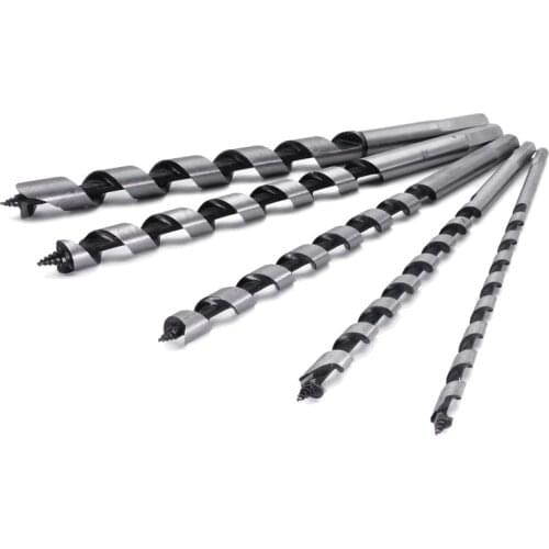 5PCS 230mm Extra Long Point High-carbon Steel Wood Drill Bit Set Woodworking Tool Set 6mm 8mm 10mm 12mm 14mm Dropshipping
