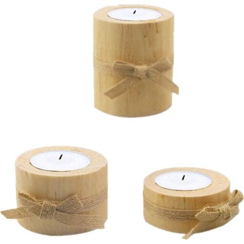 2021 New Natural Pine Wood Candle Holder Handmade Candle Holders Table Decoration Succulent Flowerpot Handmade Plant Bark Holder