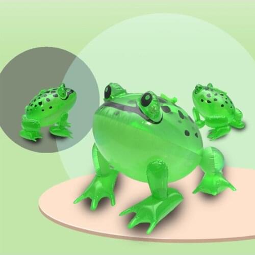 2021 New Funny Cute Inflatable Frog with Flashing Light Animal Blow up Toys Party Decor