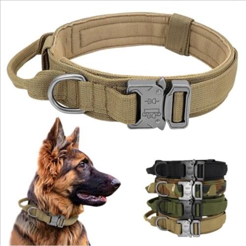 New Military Tactical Dog Collar German Shepard Medium Large Dog Collars for Walking Training Duarable Dog Collar Control Handle